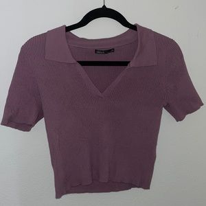 Purple Polo with Heart Detailing (XS)